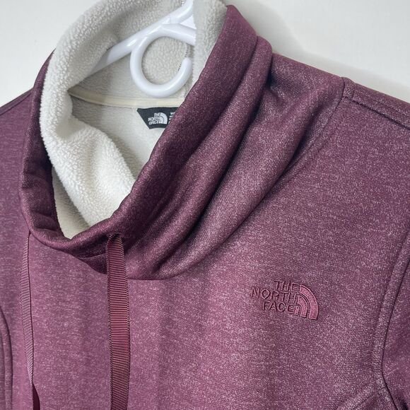 The North Face Mattea Sweatshirt Women’s Small Purple Fleece Pullover Cowl Neck - Picture 3 of 12